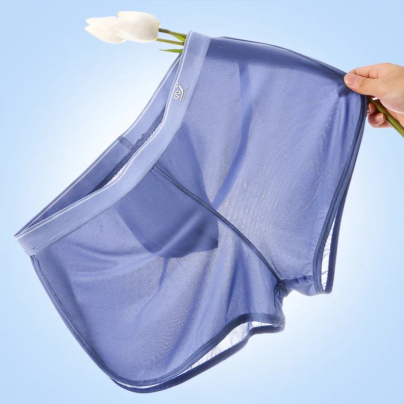 1Pcs/2Pcs/3Pcs, Cool and Breathable Men's Ice Silk Casual Shorts, Open Side  for Summer, Homewear, Arrow Shorts