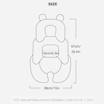 Four Seasons Baby Stroller Cushion Infant Car Seat Insert Stroller Pad Universal Thermal Mattress Mesh Breathable Reversible