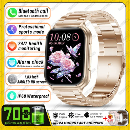 2026 New Smartwatches for Men and Women, Sports Fitness Tracker, IP68 Waterproof, Built-in 24H Heart Rate, 700 mAh Battery, Call Smart Watch