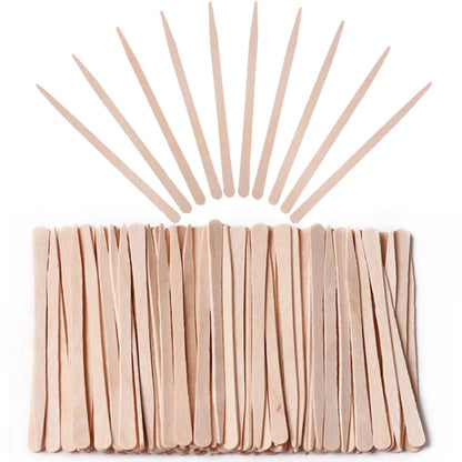 100pcs Disposable Waxing Wooden Tongue Depressor Body Hair Removal Stick Tongue Depressor