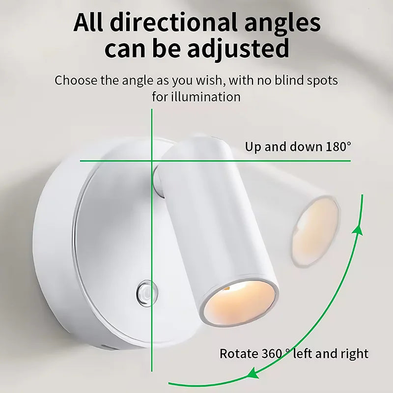 LED Magnetic Wall Lamp, USB Rechargeable, Touch Switch, Adjustable Brightness, Ideal for Bedroom, Dining Room, Party, Art Decor