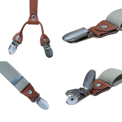35/25/20mm Wide Men's Suspenders High Elastic Adjustable 4 Strong Clips Heavy Duty X-Back Trousers Braces