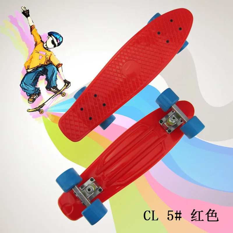 58cm Skateboard Kids Learner Retro Cruiser 22inch Children's Skateboard