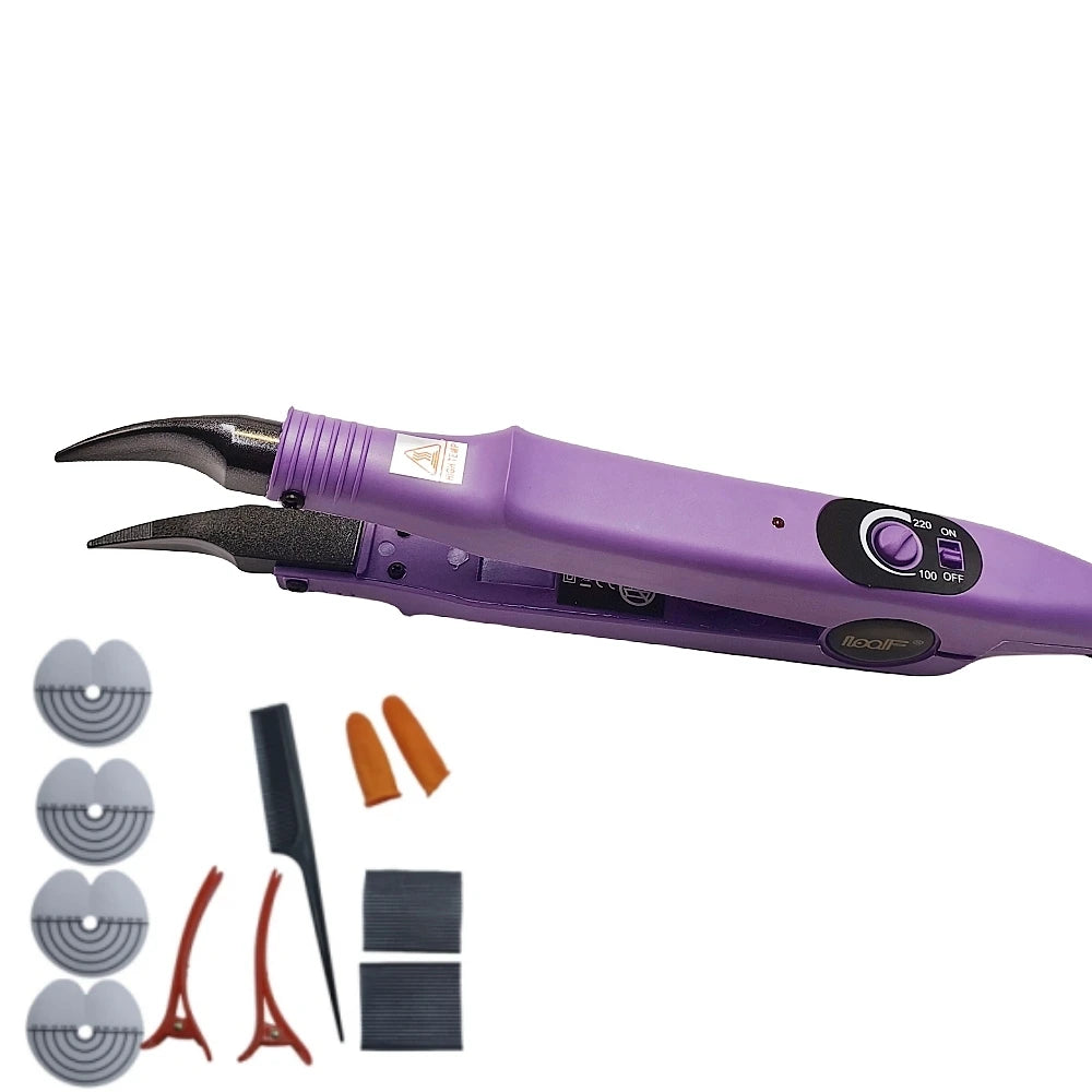 Loof Professional Nueva Tenacilla de Fusión para Extensiones de Cabello con Temperatura Ajustable hasta 220℃, Mini Punta Calentadora Inteligente, Herramienta de Unión de Queratina