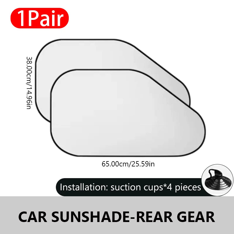 Car Sun Shade UV Protector, Reflective Fabric Car Window Sunshade, Front Rear Back Window Sun Visor, Summer UV Protection, SEAMETAL