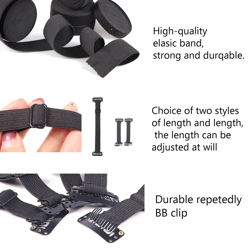 Nunify Face Lift Band With Clip Hair Holder Facial Anti-Wrinkle Tool Stretching Strap For Lift Up Eyes Invisible Elastic Belt