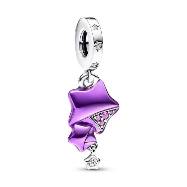 New Fashion 925 Sterling Silver Romantic Starry Sky Moon Sun Stars Pendant Fit Original Charms Bracelet Women Jewelry Gift