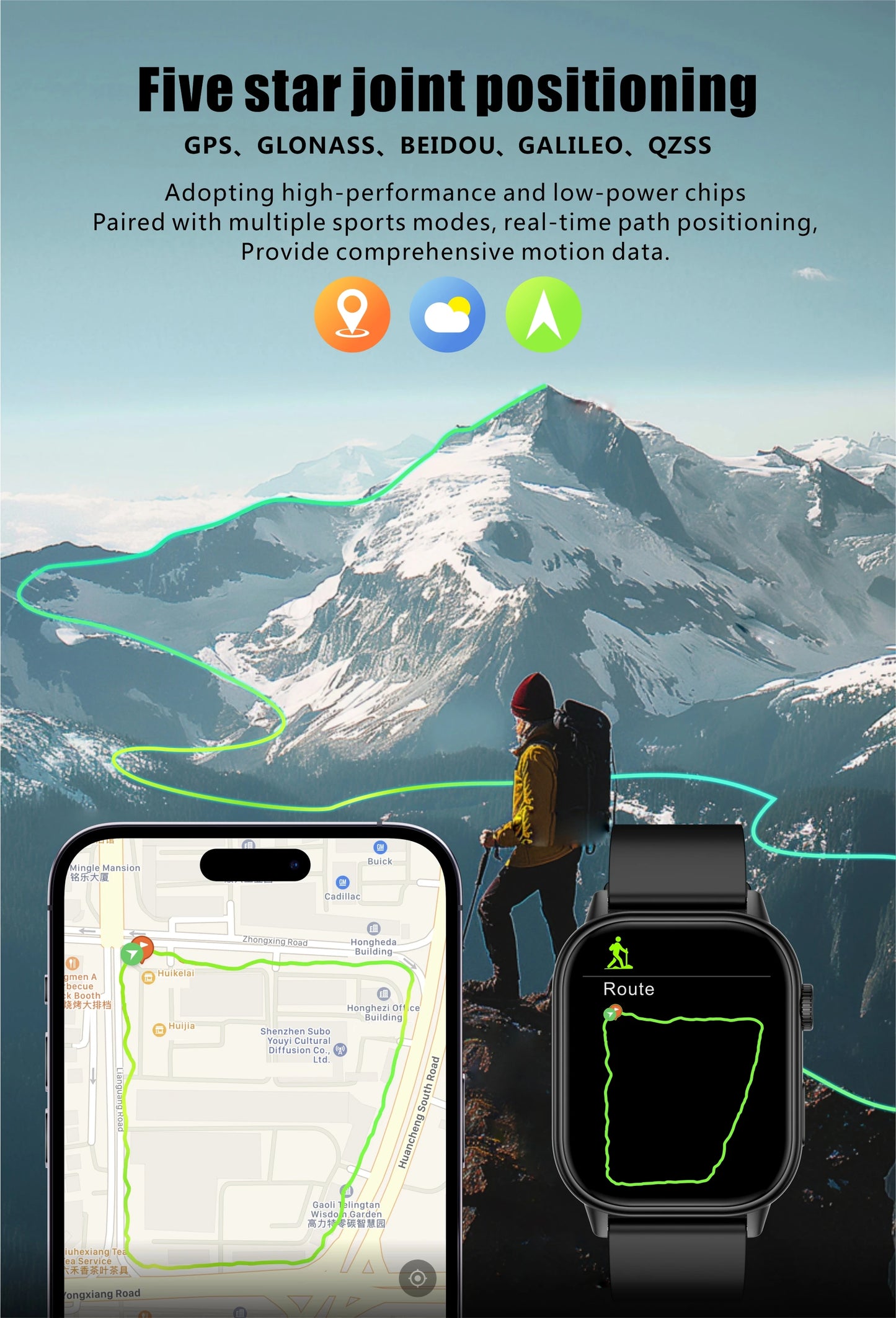NEW Fashion Built-in 6 Stars GPS Position Smart Watch, Women 2.01'' AMOLED HD Screen IP68 Waterproof Sport  Bracelets For Ladies