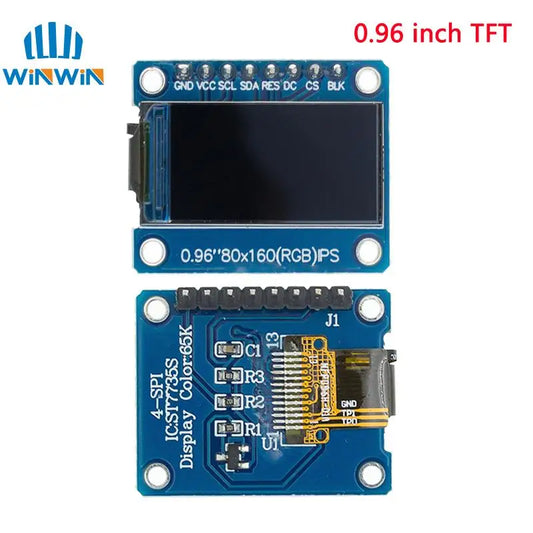TFT Display 0.96/1.3/1.44/1.77/1.8/2.4/2.8 inch IPS 7P SPI HD 65K TFT Full Color LCD Module ST7735 Drive IC 80*160 For Arduino