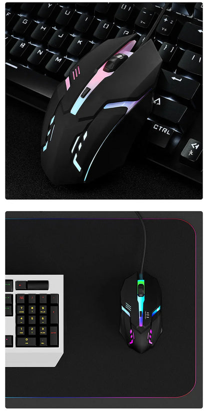 Latest High-Quality Ergonomic Gaming Mouse for Desktop and Laptop Computers, 4-Button USB RGB Backlit Mouse