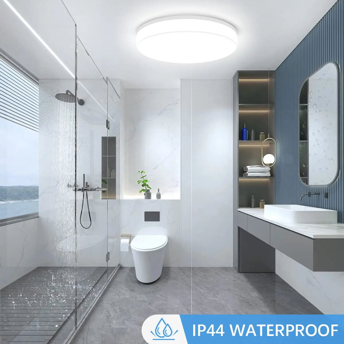 Ultra-thin Round LED Ceiling Light, Bedroom Light, Neutral White Cool, White Warm, White 48W 36W 24W 18W LED Ceiling Light, IRALAN