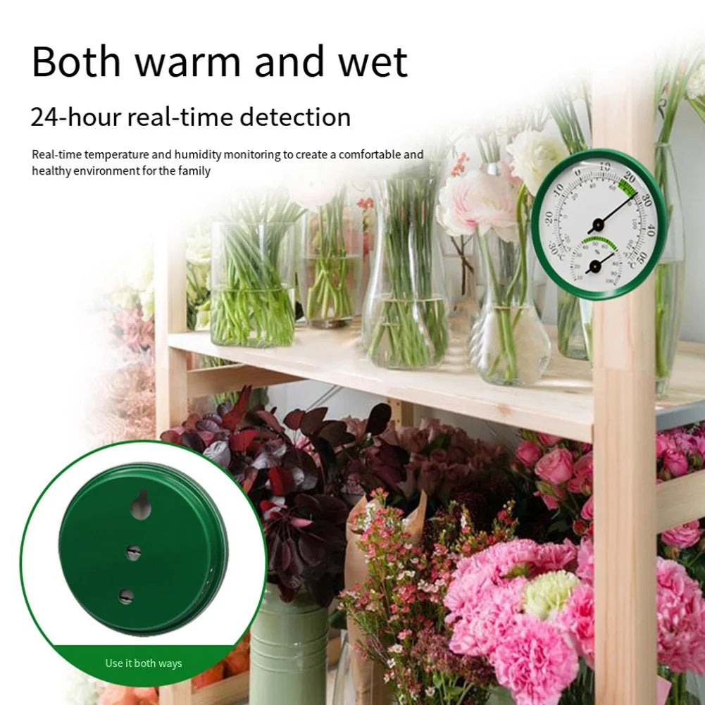 2.28" Thermometer Hygrometer Wall Hung Temperature Humidity Meter Gauge Indoor Outdoor Sauna Room Temperature Humidity Tester