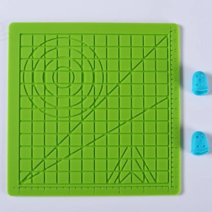 3D Printing Pen Silicone Design Mat with 2 Finger Protectors Template Drawing Tools Silicone Pad Drawing Tools for Kids Adults
