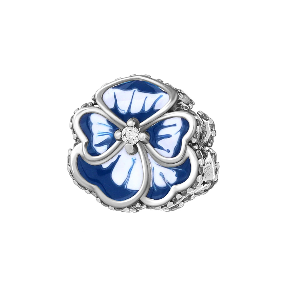 Nuevo colgante de plata 925 compatible con pulsera original, joyas para mujer, serie azul, colgante de pulpo, delfín, búho, camaleón