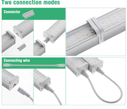 Full Spectrum LED Growth Tube 4000K/Purple/Sunlight Plant Lamp Greenhouse Hydroponic Flower Growth Lamp