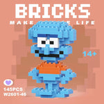 Cute building blocks Spongebob Patrick Squidward Mr. Crab Gary Plankton small particle assembly building blocks