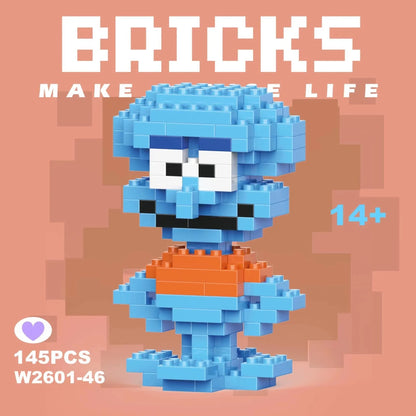 Cute building blocks Spongebob Patrick Squidward Mr. Crab Gary Plankton small particle assembly building blocks