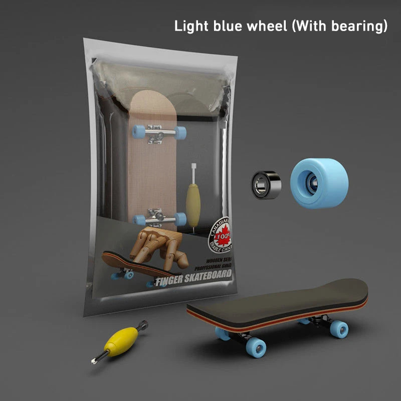 Puzzle Toy Finger Skateboard Maple Wood Fingerboard Hobbies Novelty Anti Stress Sensory Toys For Boy Mini Funny Cute Skate Gift