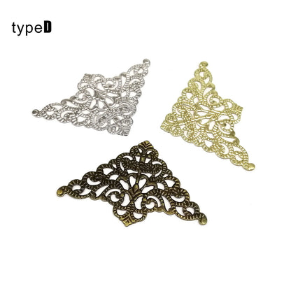 12pcs Metal Decorative Corner Cover Edge Protector for Book Scrapbook Photo Album Frame Jewelry Chest Gift Wine Wooden Box Case