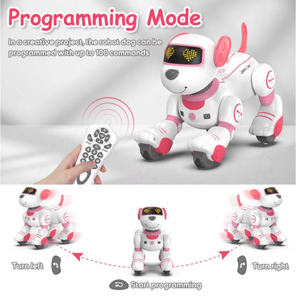 Intelligent Robot Dog, Remote Control Electronic Sing Dance Follow, Smart Interactive Stunt Music Toy, Programmable Puppy, Kid Gift