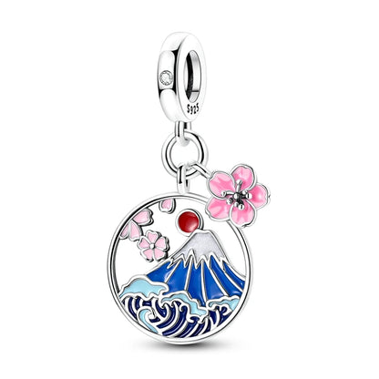 PAMELA 925 Sterling Silver Sea Turtle Starfish Blue Charm Dolphin Octopus Shell Bead For Original Charms Bracelets Ocean Jewelry