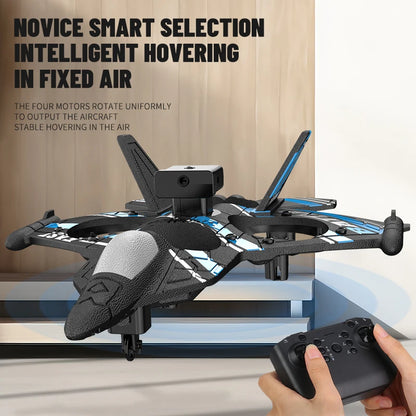 Aircraft RC Plane with Camera Remote Control Helicopter Obstacle Avoidance Fighter 2.4G Airplane EPP Foam Kids Christmas Toys
