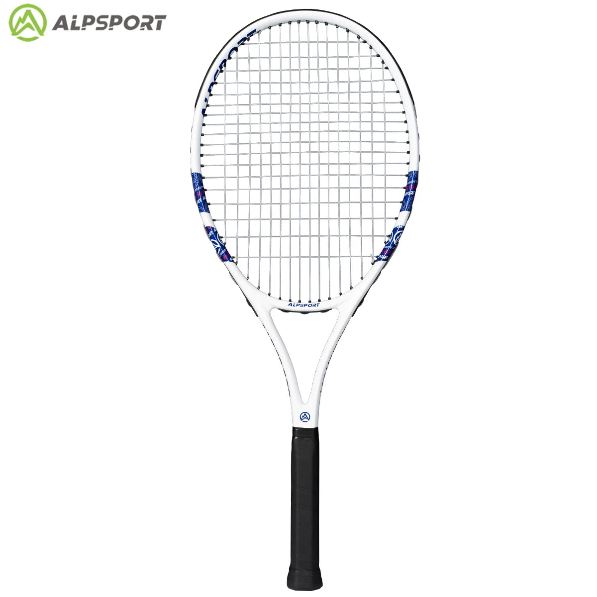 Carbon Fiber Tennis Racket, T800 18K-Professional Grade with Bag&Strap Lightweight Training Racquet for Adults Men&Women, ALPSPORT