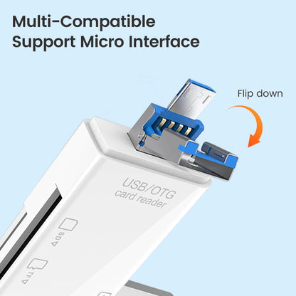 6 in 1 Otg Type C Card Reader Usb 2.0 TF Mirco SD Smart Memory Flash Drive Adapter Micro Mobile Phone Accessories