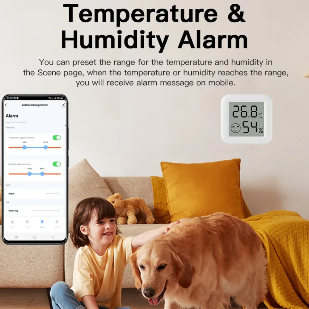 Tuya Zigbee 3.0, Temperature Humidity Sensor, Hygrometer, APP Remote Control Thermometer, Smart Life For Smart Home, Work With Yandex Alexa
