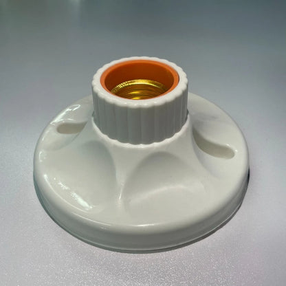 1-20Pcs, 220V E27 Screw Lamp, Stand Light Bulb Socket Holder Adapter Base, Cap Socket White Ceiling Light Lamp Bulb Fixing Base