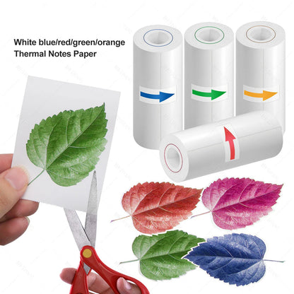 Thermal Printer Papers 57mm Color Papers for Camera Instant Print Kids Camera Printing Inkless Mini Portable Photo Printer