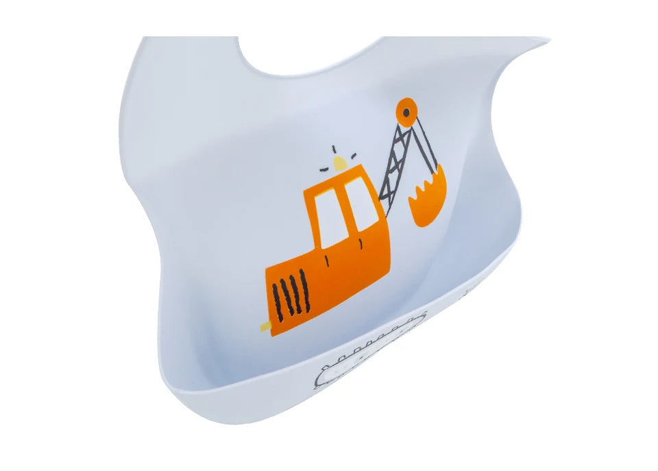 Baberos impermeables para niños, alimentación de bebés, cosas para comer, silicona suave, estampado de dibujos animados de animales, baberos ajustables para probar y alimentar al bebé