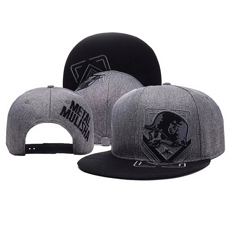 Unisex Skeleton Embroidery Baseball Cap Women Outdoor Sports Flat Hats Men Fashion Men Hip Hop Snapback Caps Sunscreen Hat