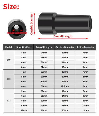 1PCS JT0 B10 B12 0.6-6mm 0.3-4mm 1.5-10mm Drill Chuck Adaptor Connecting Rod Shaft Sleeve Steel Copper Coupling 4/5/6/8/10/12mm