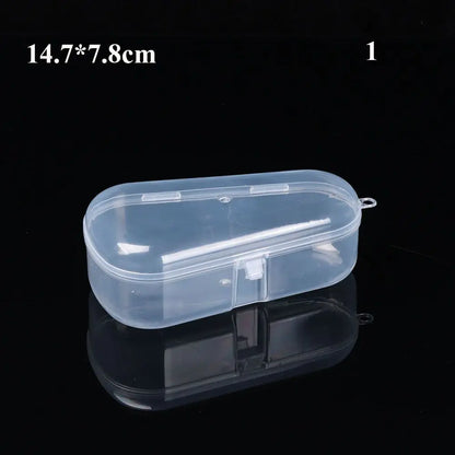 Various Shapes Plastic Transparent Storage Box, Small Items Sundries Organizer Case, Jewelry Earrings Rings Beads Container Tools