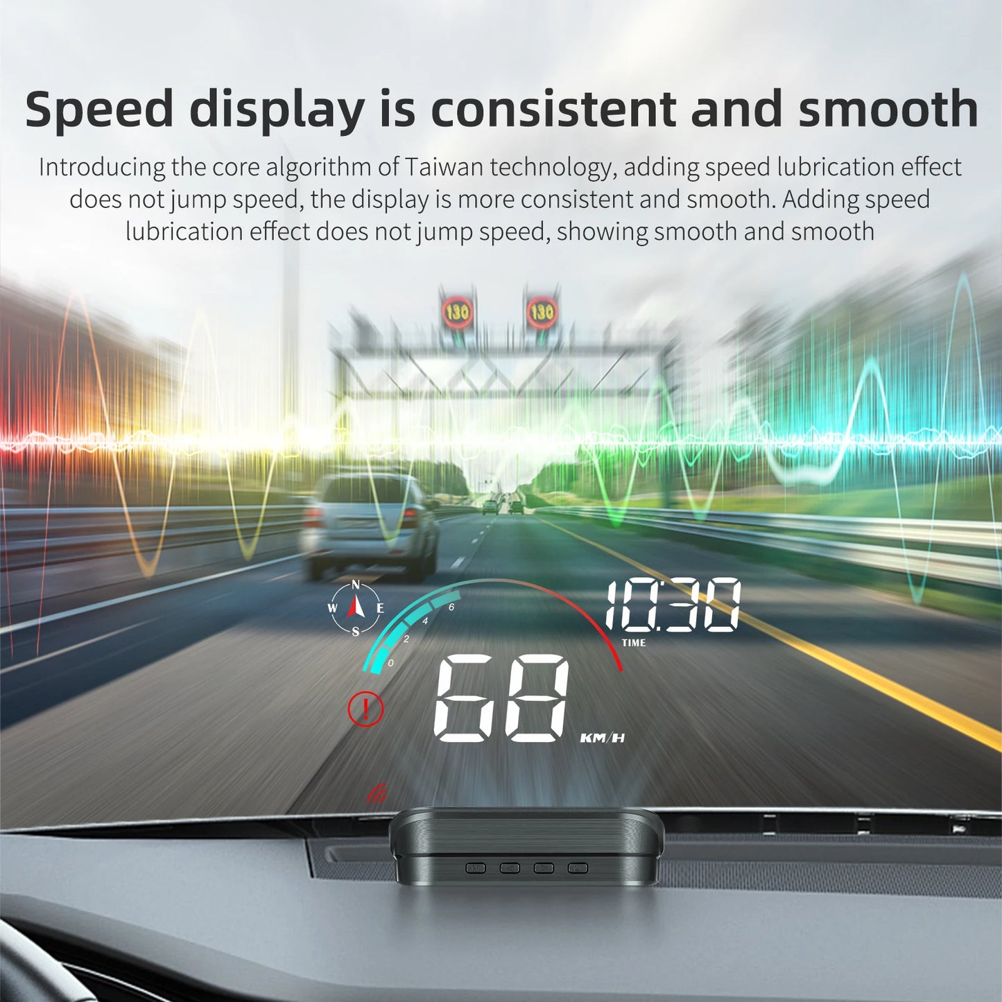 New M22 Car GPS Head-Up Display Speed, RPM (Revolutions Per Minute) in KMH (Kilometers Per Hour) or MPH (Miles Per Hour), HUD GPS Speedometer Projector Screen Dashboard with Odometer and Overspeed Alarm