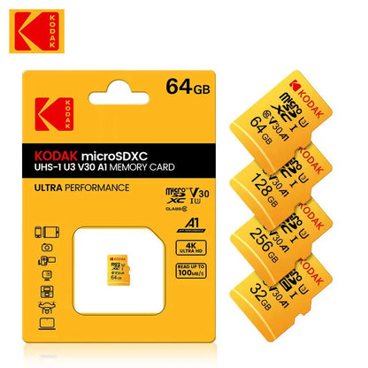 Kodak 32GB-256GB Micro SD Memory Card - High Speed Class 10 U3 UHS-I for Smartphones, Digital Cameras, Tablets and Drones