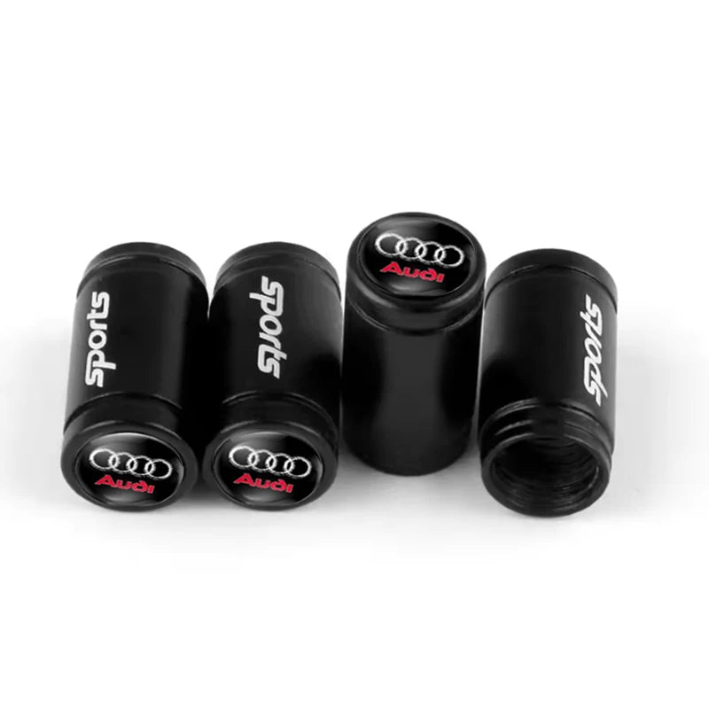 4 unids tapa de válvula de coche, tapas de válvula de rueda, cubierta antipolvo, accesorios de neumático para Audi S line Sports A1 A3 A4 A5 A6 A7 A8 Q2 Q3 Q5 Q7 TT S5 S3 S4