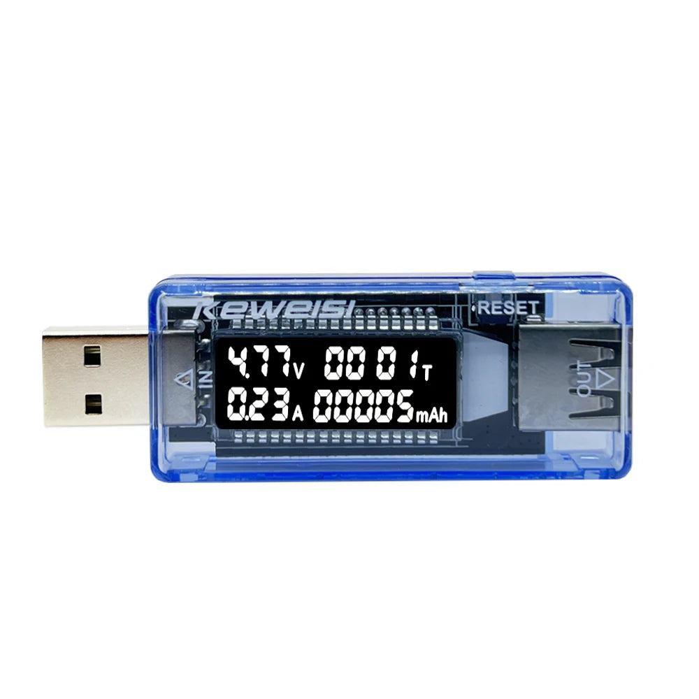 USB Tester, Current Voltage Charger Capacity Tester, Volt Current Voltage Meter, Time Display, Mobile Power Detector, Battery Test