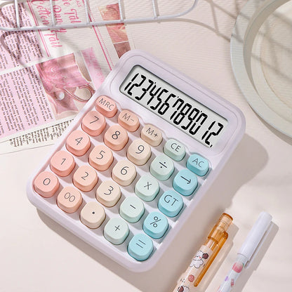 Calculator with Dual Power Supply, 12 Digits, Electronic Calculator, Home, Office, School, Financial, accounting Tools