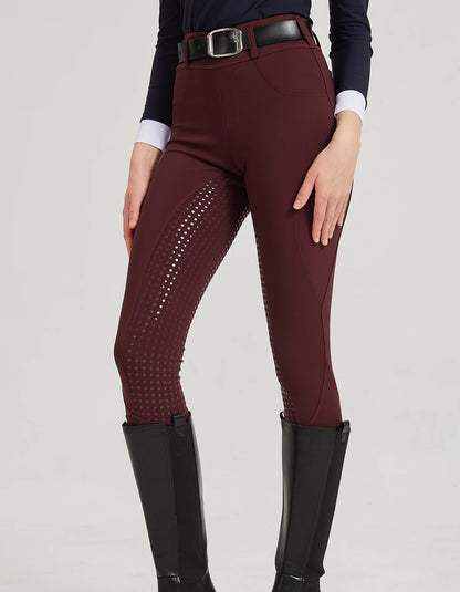 Pantalones profesionales de equitación de silicona antideslizantes de secado rápido y ajustados para exámenes ecuestres
