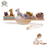Juguetes sensoriales Montessori Juguetes apilables para bebé Réplica de casas del bosque Bloques de madera del bosque Regalo de juego educativo para la primera infancia