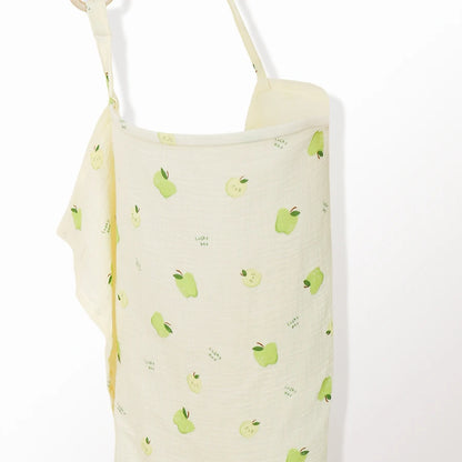 Muslin Nursing Cover for Baby Breastfeeding Breastfeeding Cover up with Arch Neckline for Women Nursing Apron Stroller Cover
