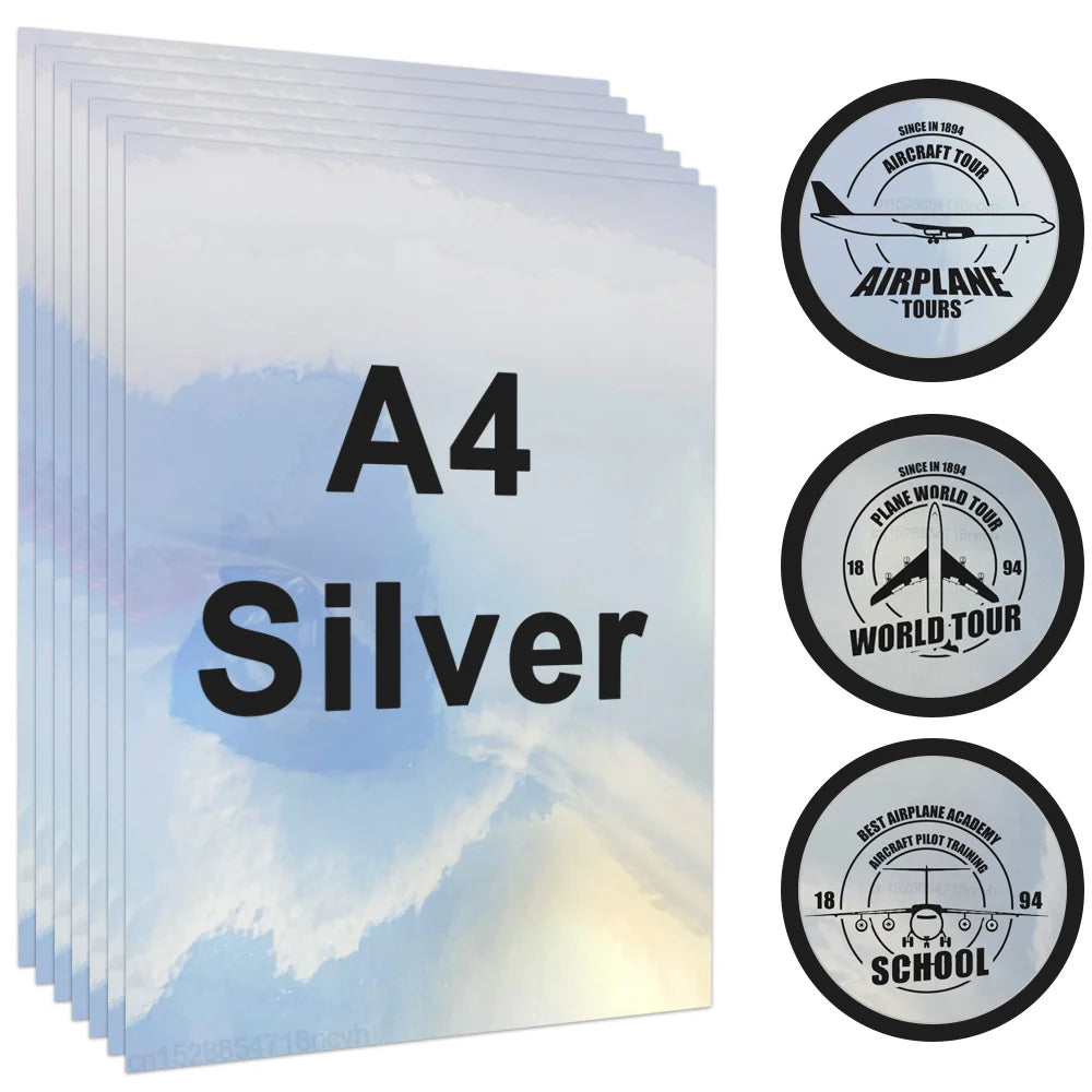 100% Transparent Printable Vinyl Sticker Paper A4 Vinyl Printing Paper for Inkjet Printer DIY Label Sticker Self Adhesive Paper