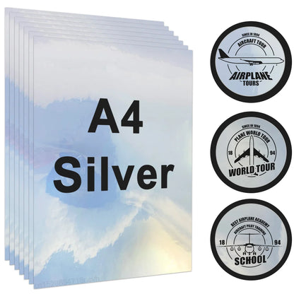 100% Transparent Printable Vinyl Sticker Paper A4 Vinyl Printing Paper for Inkjet Printer DIY Label Sticker Self Adhesive Paper