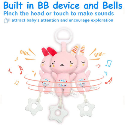 Baby Rattles with Teethers Soft Plush Stroller Car Seat Crib Baby Hanging Toys Development Infant Toy for Newborn Bebe Gifts
