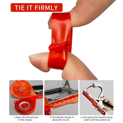 Household Garden Plant Tying Tape Machine Garden Tools Vegetable Fruit Flower Vine Binding Machine Stem Strapping Tape Tool Set