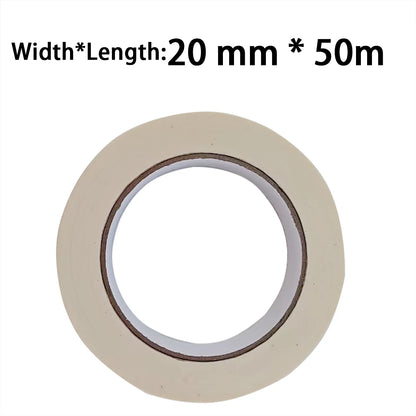Cinta de carrocero blanca de 20 m/50 m, grabable, selladora, autoadhesiva, impermeable para pintura artística, bocetos, coches, bricolaje, papel, material escolar