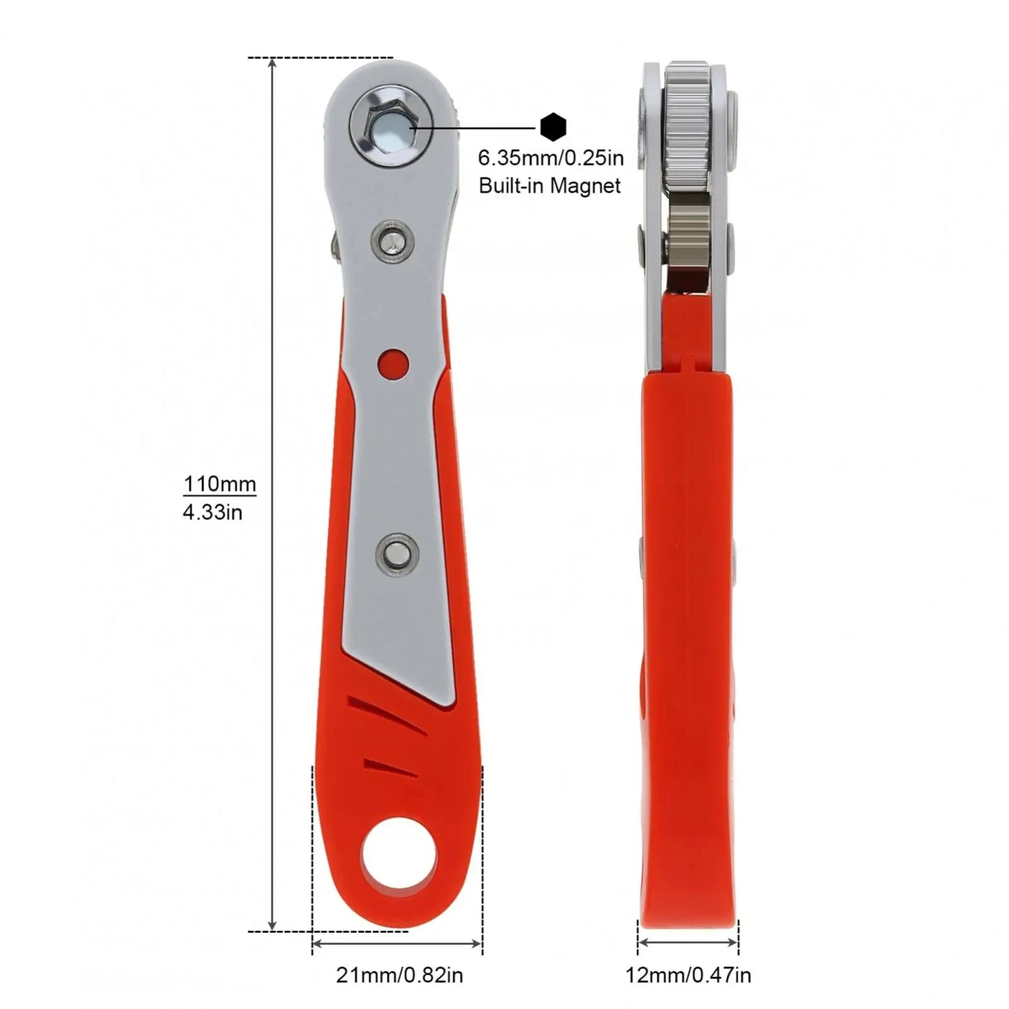 Right Angle Ratchet Wrench Screwdriver Socket Nut Set Metric Screwdriver Bit 1/4 Hexagon Handle Drive Torx Slot Hand Tool 90