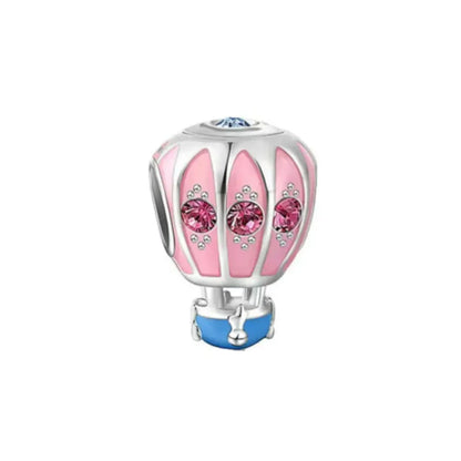 Hot Selling 925 Silver Pink Cake, Dog Paw, Luggage, Cup Bead Pendant Suitable for European Original Bracelet DIY Exquisite Jewelry